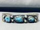 Late 1800s / Early 1900's Ingot Silver Vintage Morenci Turquoise Navajo Bracelet