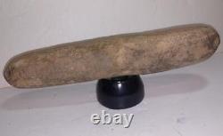 Large 12 1/2 Authentic Early Native American Indian Grinding Stone Pestal -More