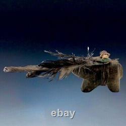 Large 4 Early Native American Zuni Stone Bear Fetish By Teddy Weahkee (d.)