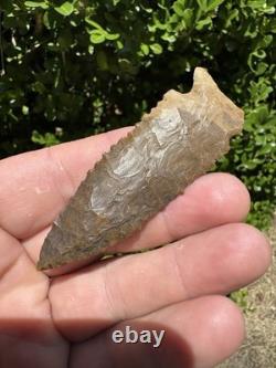 Large Ancient Authentic Very Nice Pinetree Arrowhead From North East Mississippi