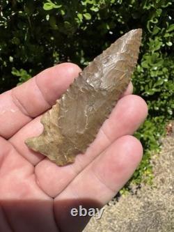 Large Ancient Authentic Very Nice Pinetree Arrowhead From North East Mississippi