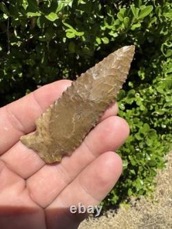 Large Ancient Authentic Very Nice Pinetree Arrowhead From North East Mississippi