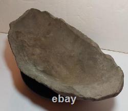 Large Authentic Early Native American Indian Grinding Stone Mortar Bowl - More