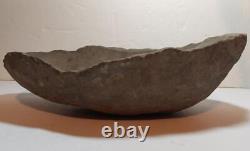 Large Authentic Early Native American Indian Grinding Stone Mortar Bowl - More