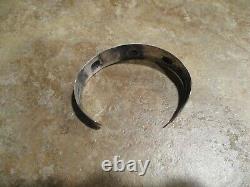 Large EARLY 1920's / 30's Navajo Sterling Silver WHIRLING LOG Repousse Bracelet