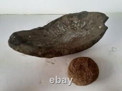 Large Early Native American Indian Stone Mortar & Grinding Stone Pestal Artifact