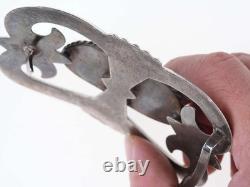 Large Early Tufa Cast Native American Turquoise/sterling belt buckle