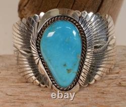 Large Navajo Cuff Bracelet Large Turquoise Late 20th/ Early 21st Century