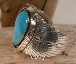 Large Navajo Cuff Bracelet Large Turquoise Late 20th/ Early 21st Century