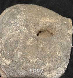 Large Sandstone Mortar Bowl, 11x9x5, 21 lb, Deep Bowl, Good Condition, OR