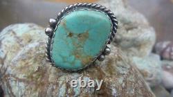 Large Vintage Early Navajo Sterling Roylston Turquoise Ring sz. 10.25