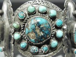 Late 1800's/ Early 1900's Vintage Navajo Turquoise Silver Bracelet