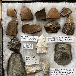 Lenape Indian Projectile Point Arrowhead and other Native American Relics