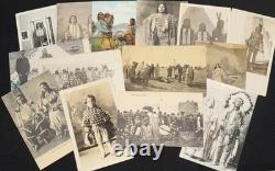 Lot of 14 Native American Postcards c1900s-1920s RPPCs & Lithos Cultural Scenes