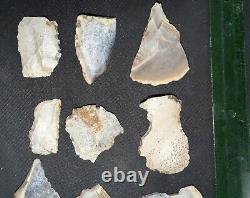 Lot of 15 Ancient Stone Tools, Blades, Choppers, Scrappers, Etc, From Cen. Texas