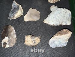 Lot of 15 Ancient Stone Tools, Blades, Choppers, Scrappers, Etc, From Cen. Texas