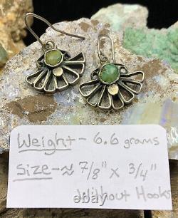 MUSEUM QUALITY! Rare, 1910's Zuni Sterling Silver & Turquoise Filigree Earrings