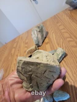 Man Riding Mastodon Petroglyph Native American Stone Effigy Artifacts, Tools