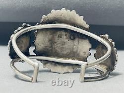 Museum Quality Early Vintage Navajo Turquoise Sterling Silver Cluster Bracelet