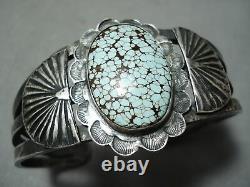 Museum Vintage Navajo Early #8 Turquoise Sterling Silver Bracelet