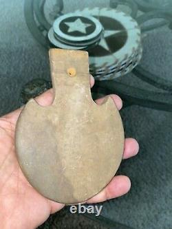 NATIVE AMERICAN CEREMONIAL GORGET, INDIAN STONE PENDANT VERY EARLY PRE 1800s