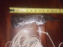 NATIVE AMERICAN TYPE SPIKE TOMAHAWK EARLY TO MID1800's WROUGHT-IRON BLADE