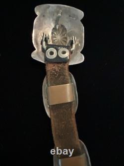 NAVAJO SECOND PHASE CONCHO BELT Early 1900's. 46 Leather COPPER SOLDERED