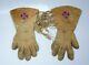Native American Beaded Leather Gauntlet Gloves Early 20th Century