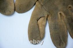 Native American Beaded Leather Gauntlet Gloves Early 20th Century