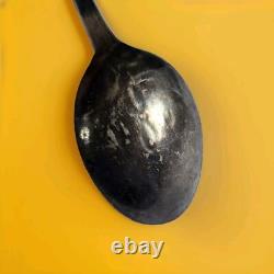 Native American Face Souvenir Spoon Navajo Old Pawn 1900 Coin/Ignot Silver Early