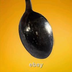 Native American Face Souvenir Spoon Navajo Old Pawn 1900 Coin/Ignot Silver Early