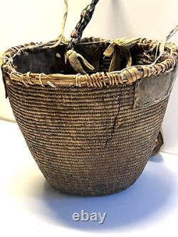 Native American Indian Antique Burden Basket 1870 to Early 1900s Native American Indian Antique Burden Basket 1870 to Early 1900s