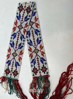 Native American Indian Beaded Sash Belt EARLY