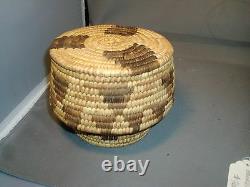 Native American Indian Grass Hand Woven Basket Early 20th century