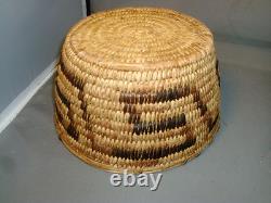 Native American Indian Grass Hand Woven Basket Early 20th century