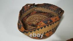 Native American Indian Hand Woven Basket Lot, Nootka & Other N. W. Tribes