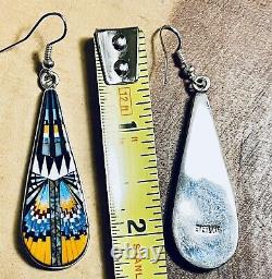 Native American Indian Jewelry Sterling Silver Southwest Arrowhead shaped Dangle