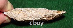 Native American Indian Paleo or Early Archaic Fossiliferous 3 1/2 Curved Knife