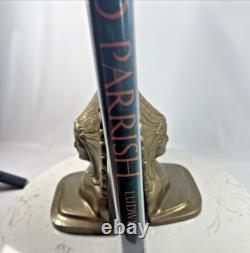 Native American Indian War Chief Bookends Antique Early 1900's Cast VTG