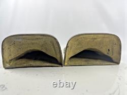 Native American Indian War Chief Bookends Antique Early 1900's Cast VTG