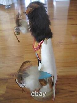 Native American Kachina Doll UNMASKED EARLY DRONNING By BAKABI 17