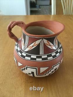 Native American Laguna Pueblo Pottery Pitcher Signed Max Early
