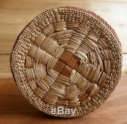 Native American Makah Basket Whirling Logs RARE Early 20th Century