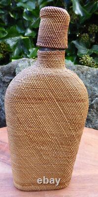 Native American Makah Wrapped Liquor Bottle Early 20th Century