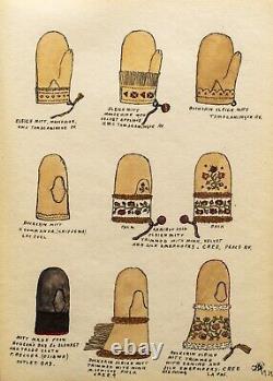 Native American Mitten Chart, Original Watercolor and Ink on Paper