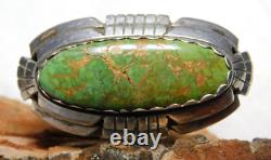 Native American Navajo Early Damale Turquoise Sterling Silver Ring SZ 9
