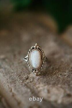 Native American Opal Gemstone Handmade 925 Sterling Silver Wedding Gift Ring