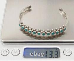 Native American Silver and turquoise bracelet. Vintage 1940's or early 50's
