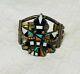 Native American Vintage Early Zuni Inlaid Sterling Silver Knifewing Bracelet