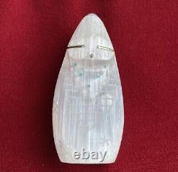 Native American Zuni Todd Westika CornMaiden Fetish Selenite. Signed Early 2000s